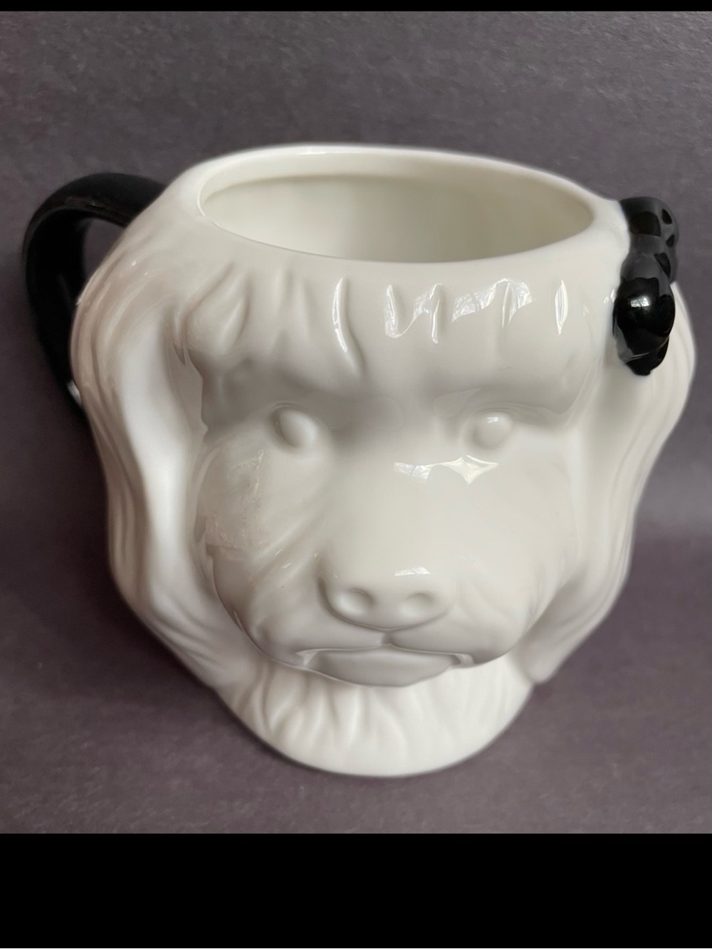 Dog Face Figural Ceramic Coffee Mug
